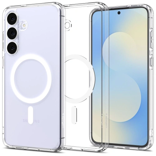 Etui Spigen Ultra Hybrid Mag do Samsung Galaxy S25 FE w kolorze przezroczystym, pokazujące jego elegancki design.