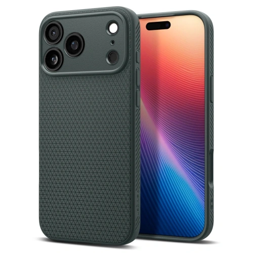 Etui Spigen Liquid Air w kolorze Abyss Green, idealne do Apple iPhone 17 Pro