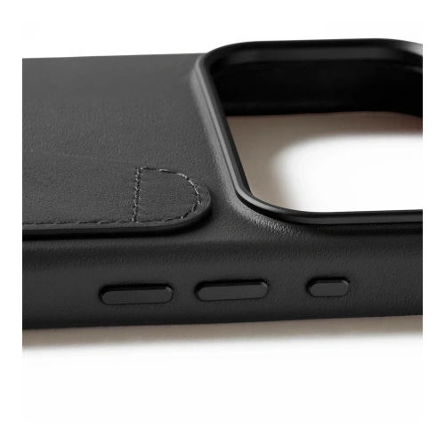 Widok etui Mujjo z bliska, pokazujący detale wykonania z hybrydowego materiału.