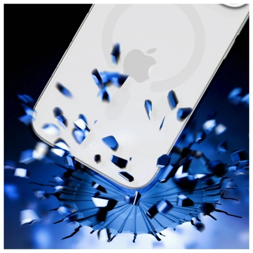 Zbliżenie na materiał hybrydowy etui 3MK Smoke MagCase w dymnym odcieniu