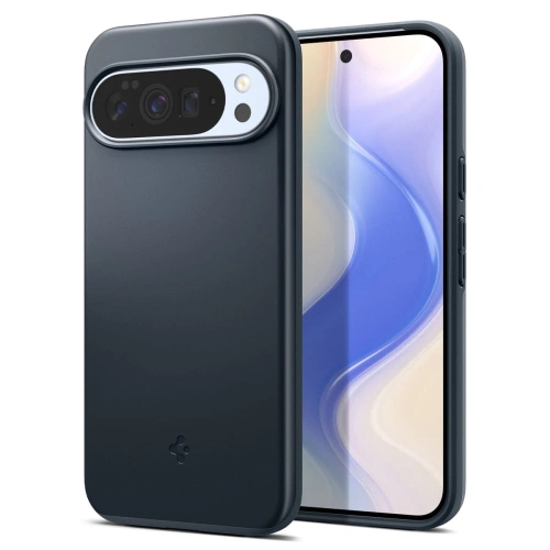 Zbliżenie na etui Spigen Thin Fit, pokazujące detale wykończenia