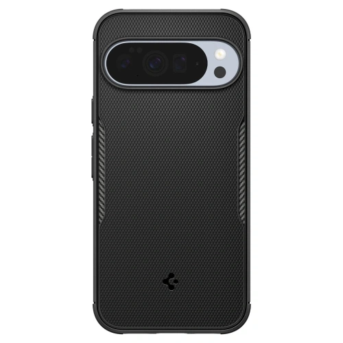 Widok z boku etui Spigen, ukazujący smukłą konstrukcję i materiał TPU.