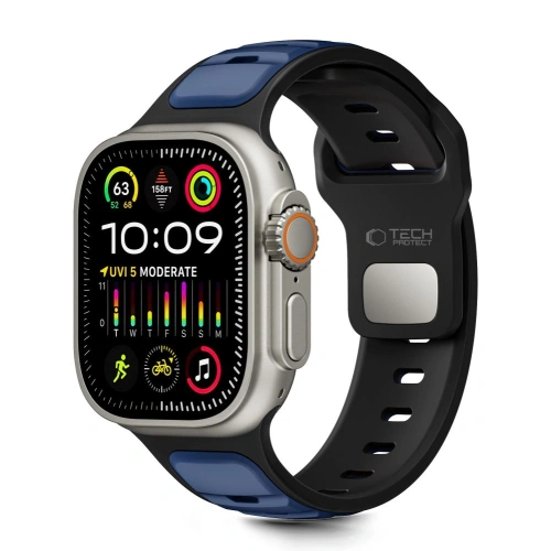 Pasek Tech-Protect IconBand Line do Apple Watch w kolorze czarnym i granatowym