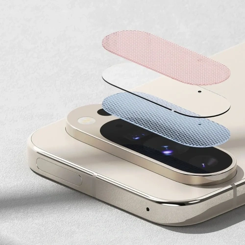 Zestaw dwóch osłon aparatu Ringke do Google Pixel 10 Pro XL na białym tle.