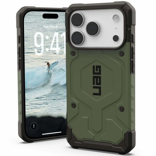 Etui UAG Pathfinder w kolorze oliwkowym, idealne do iPhone 17 Pro