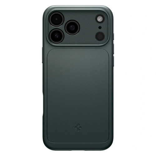 Etui Spigen zamontowane na Apple iPhone 17 Pro, ukazujące doskonałe dopasowanie