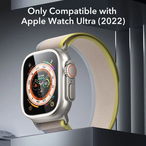Szkło hartowane ESR Armorite w opakowaniu, idealne dla Apple Watch Ultra.