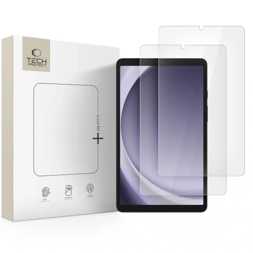 Szkło hartowane Tech-Protect Glass Fit+ dla Samsung Galaxy Tab A9 w zestawie 2 sztuki.