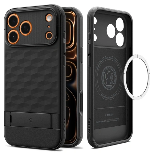 Etui Spigen Parallax S Mag w kolorze matte black na Apple iPhone 17 Pro Max