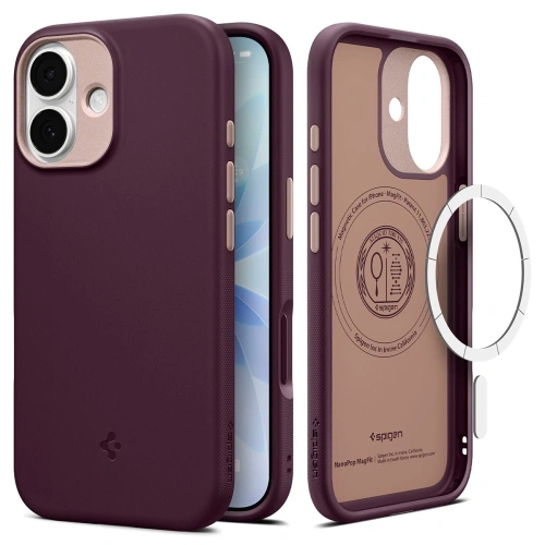Etui Spigen Nano Pop Mag w kolorze burgundowym, idealne do Apple iPhone 17