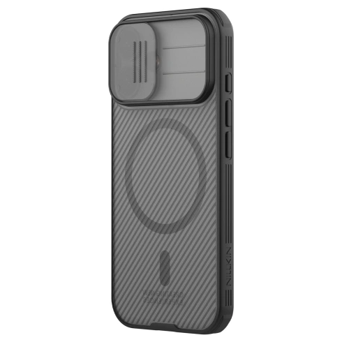 Zbliżenie na etui Nillkin CamShield Pro, pokazujące detale materiału hybrydowego