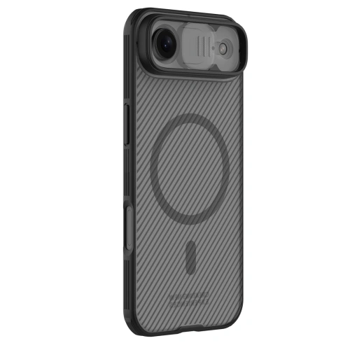 Zbliżenie na etui Nillkin CamShield Pro, ukazujące półprzezroczysty materiał