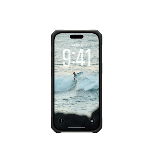 Hybrydowe etui UAG Urban Armor Gear z bliska, pokazujące detale i wycięcia.