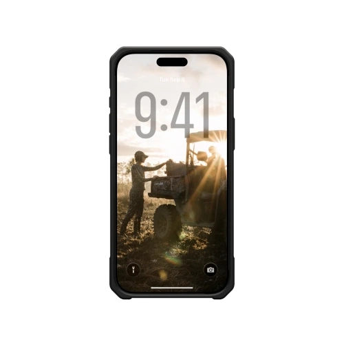 Zbliżenie na etui UAG, ukazujące hybrydowy materiał i detale wykończenia.