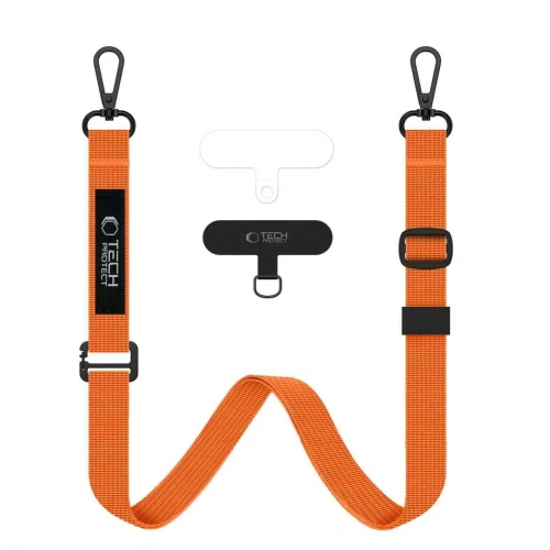 Smycz Tech-Protect C6S Rope Crossbody w kolorze cosmic orange, idealna do codziennego użytku.