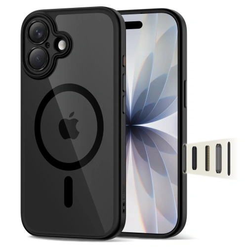 Etui Tech-Protect Magpeak MagSafe CC w kolorze czarnym, idealnie dopasowane do iPhone 17.