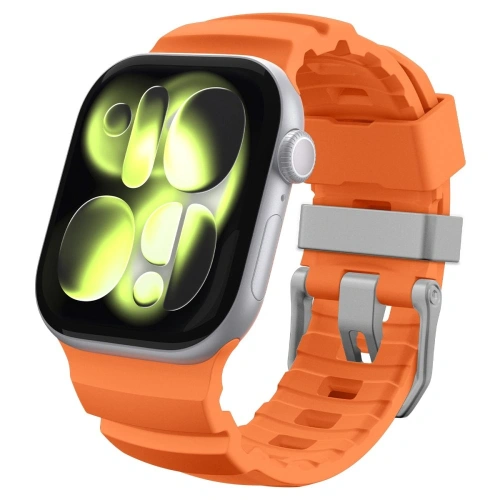 Pasek Spigen WBS2 Band w kolorze pomarańczowym dla Apple Watch 8, 9, 10, 11, SE i Ultra