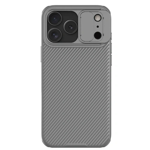Etui Nillkin Camshield Pro w kolorze szarym, z osłoną aparatu dla iPhone 17 Pro Max.