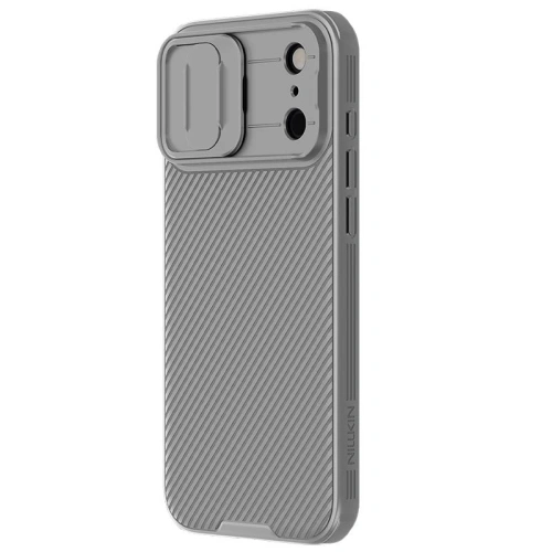 Zbliżenie na etui Nillkin Camshield Pro, pokazujące szczegóły materiału poliwęglanowego.