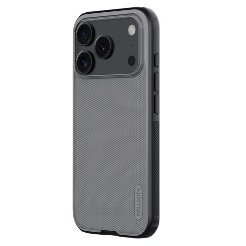 Szczegóły etui Nillkin, ukazujące hybrydowy materiał i elegancki design.