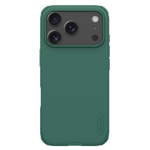 Etui Nillkin Super Shield Pro w zielonym kolorze, idealne dopasowane do iPhone 17 Pro Max.