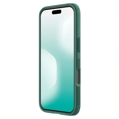 Widok etui Nillkin Super Shield Pro na iPhone 17 Pro Max, podkreślający jego elegancki design.