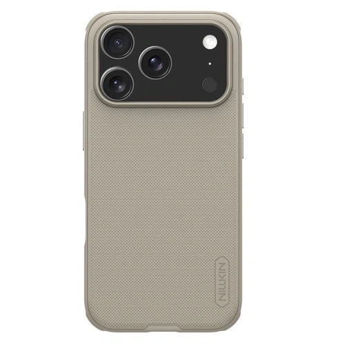 Etui Nillkin Super Shield Pro w kolorze złotym, idealne do iPhone 17 Pro Max.