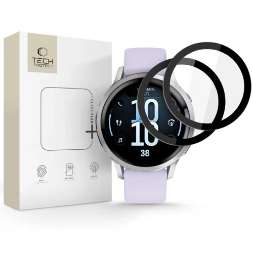 Szkło hybrydowe Tech-Protect Glass Flex+ do Garmin Venu 4 w opakowaniu 2 sztuk.