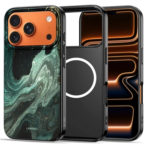 Etui na iPhone 17 Pro w kolorze Verde Aura, dopasowane do telefonu