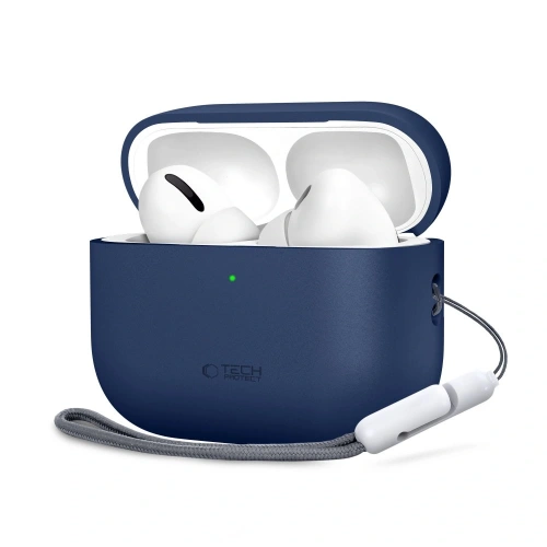 Etui Tech-Protect Silicone w granatowym kolorze, idealne do Apple AirPods Pro 3.
