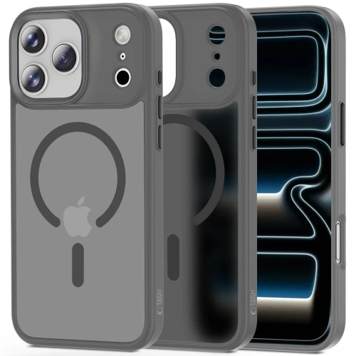 Etui Tech-Protect Magmat MagSafe w kolorze szarym, idealnie dopasowane do iPhone 17 Pro