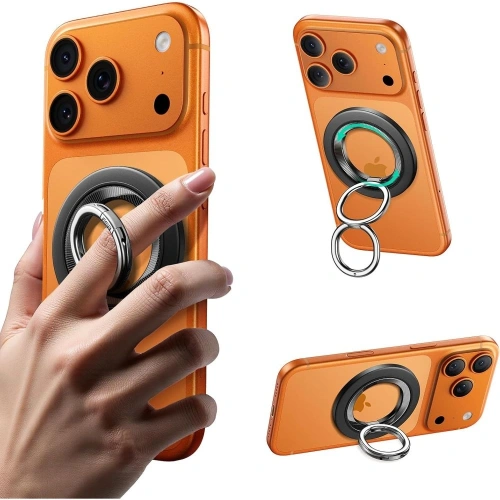 Uchwyt ESR Magnetic 360 Halolock w kolorze czarnym, idealny do smartfonów z MagSafe.