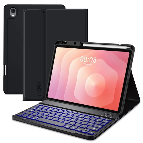 Etui Tech-Protect Smartcase Pen + Keyboard w kolorze czarnym, idealne dla Samsung Galaxy Tab S11.