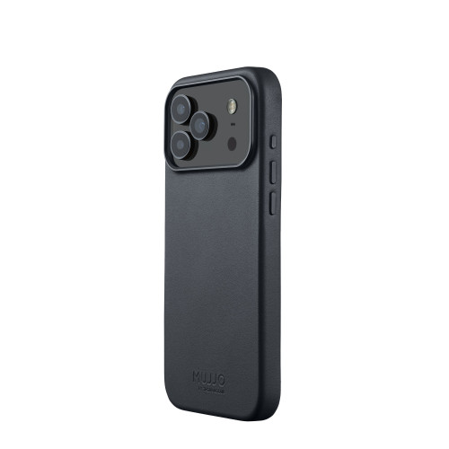 Etui Mujjo Leather Case w kolorze basalt, idealne do Apple iPhone 17 Pro Max z systemem MagSafe.